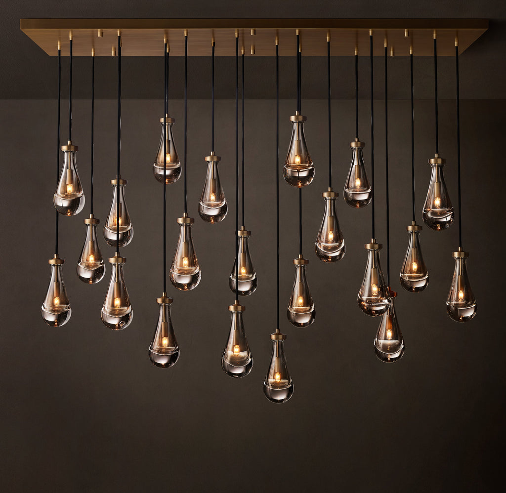 Signature Rain Rectangular Chandelier – 72" — view 6