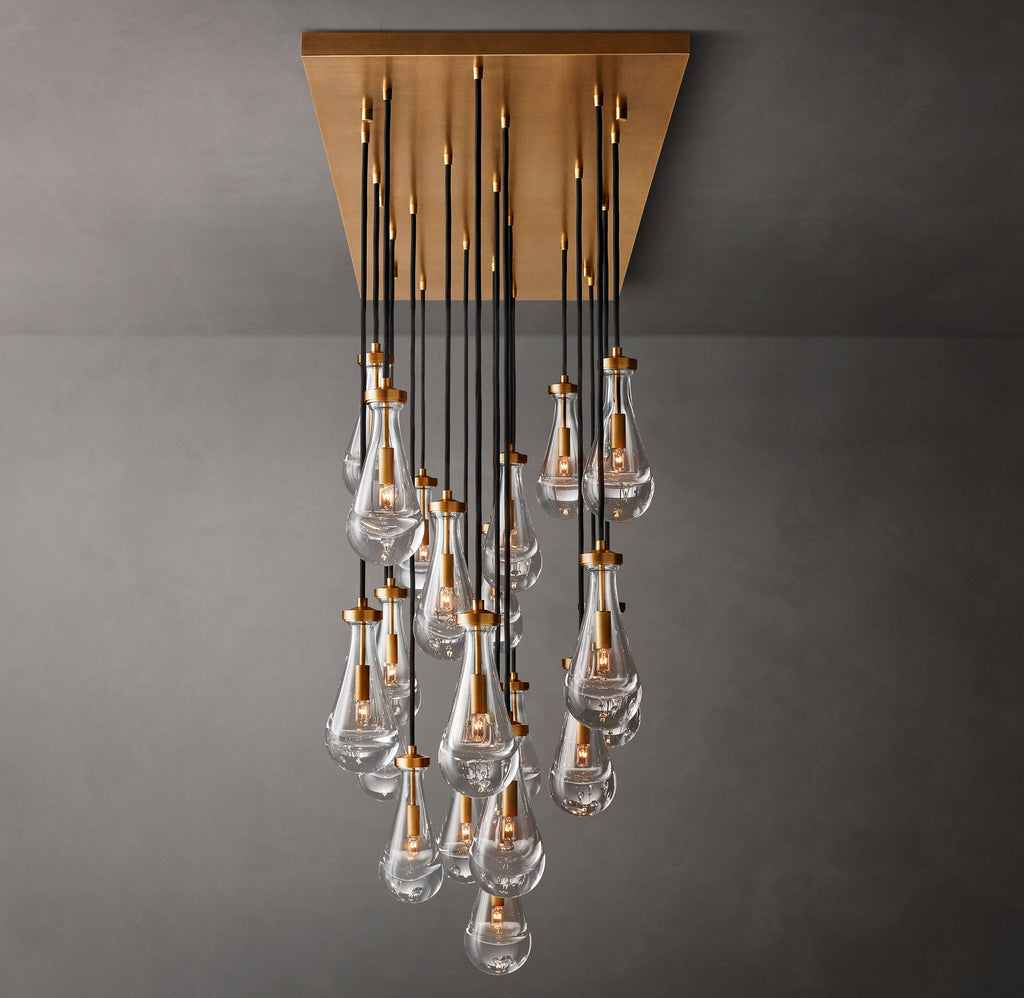 Signature Rain Rectangular Chandelier – 72" — view 7