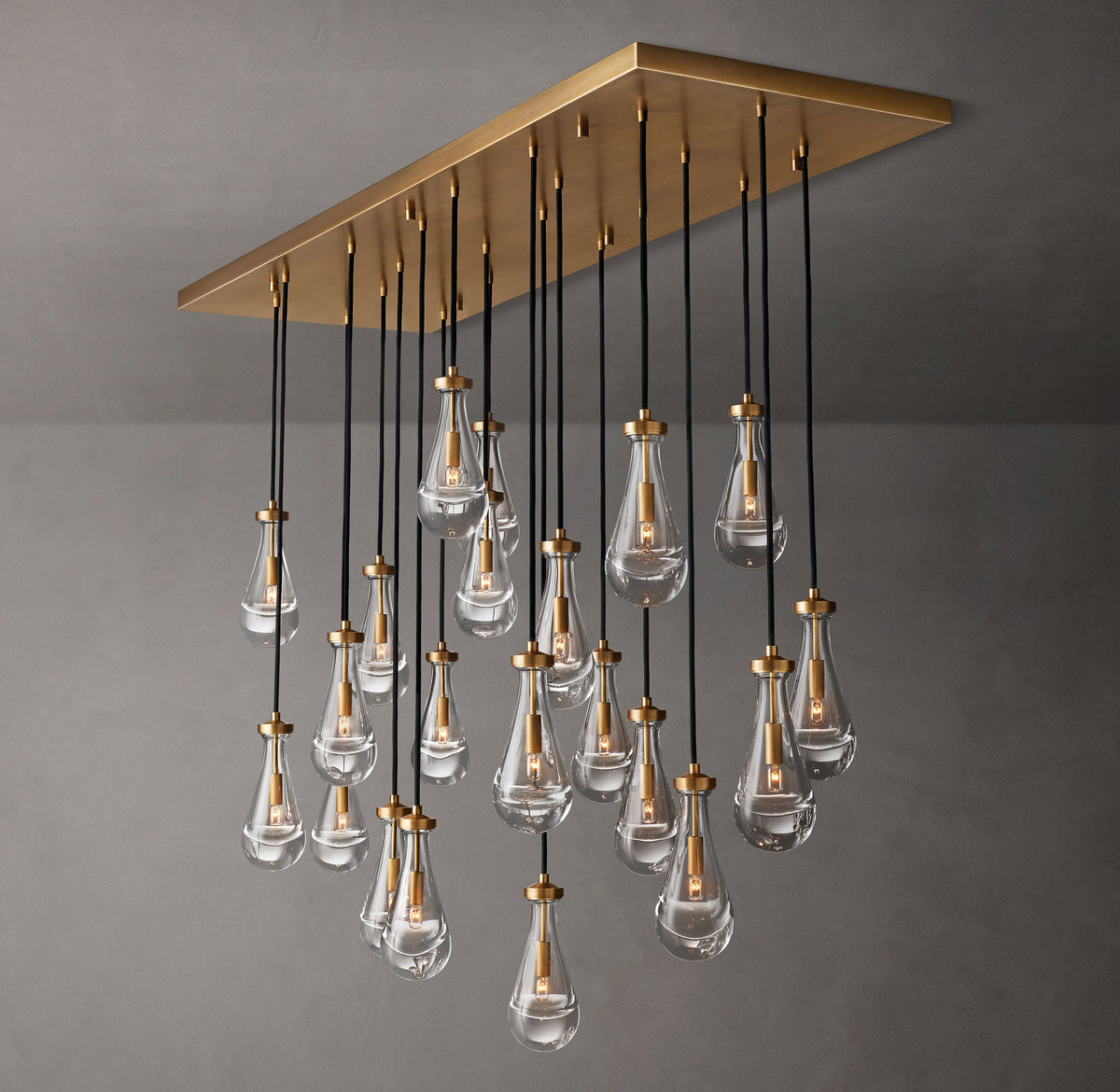 Signature Rain Rectangular Chandelier – 72" — view 8