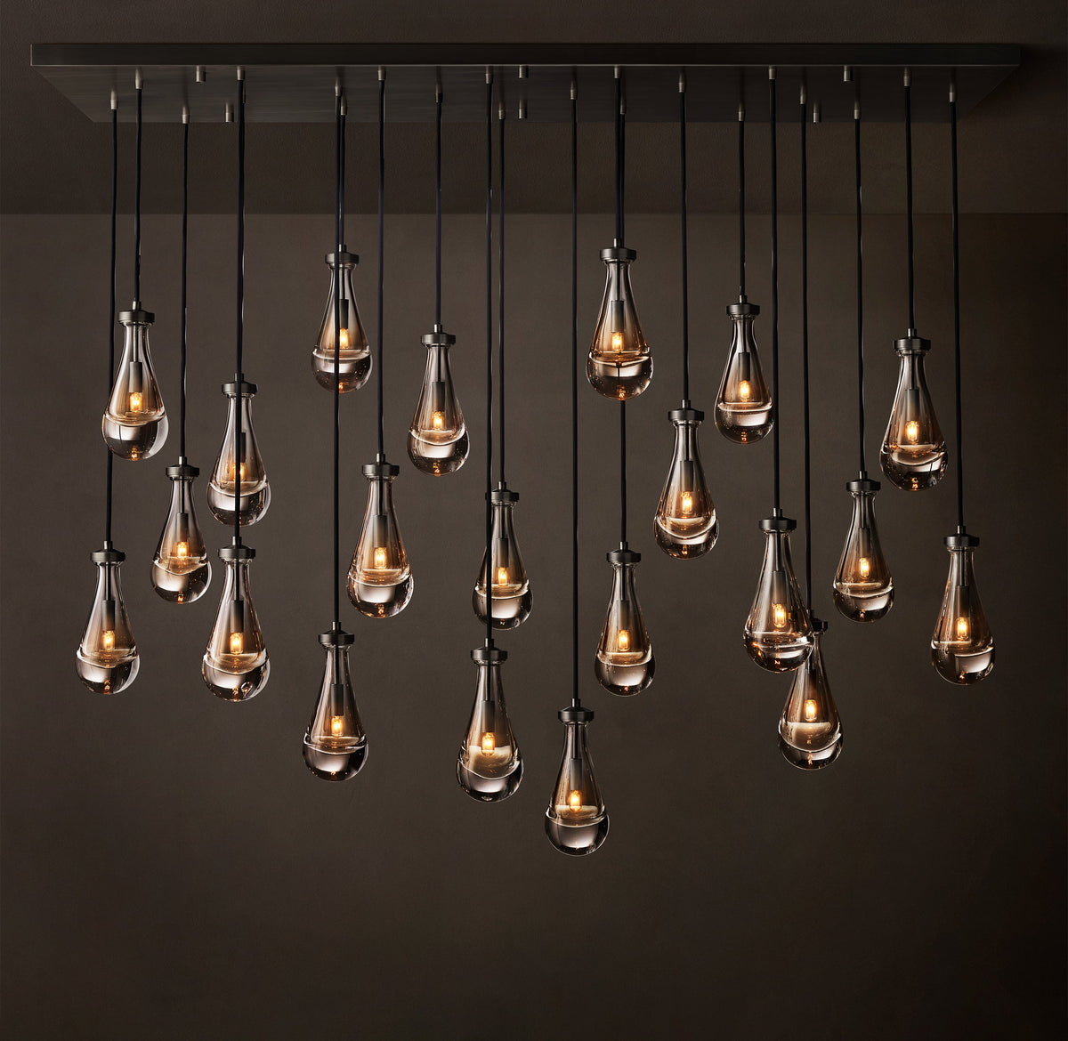 Signature Rain Rectangular Chandelier – 72" — view 1