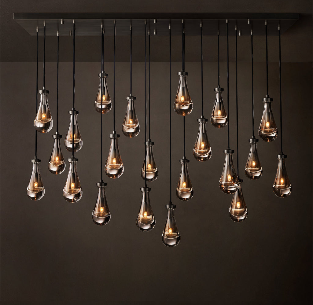 Signature Rain Rectangular Chandelier – 72" — view 2