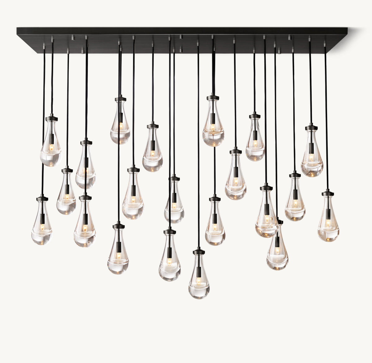 Signature Rain Rectangular Chandelier – 72" — view 4