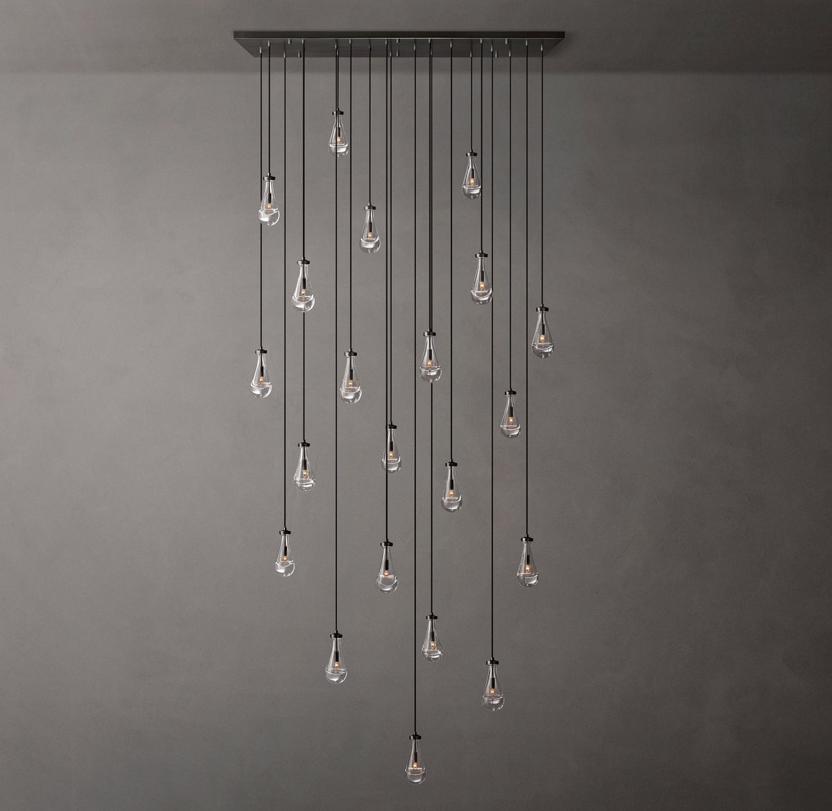 Signature Rain Rectangular Chandelier – 72" — view 6