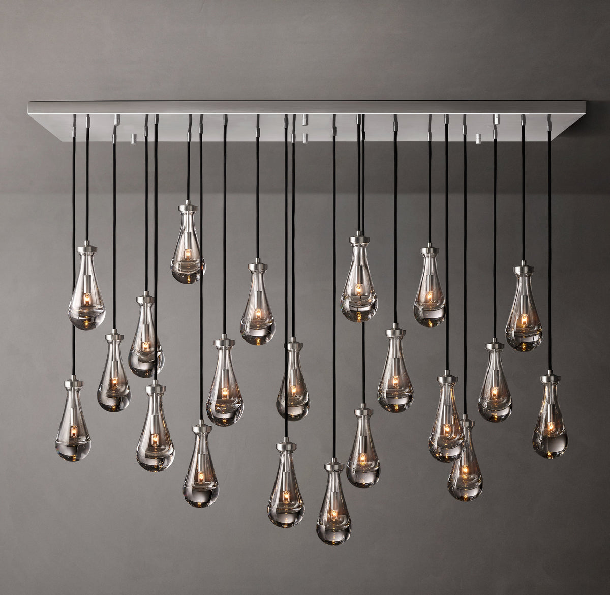 Signature Rain Rectangular Chandelier – 54" — view 1