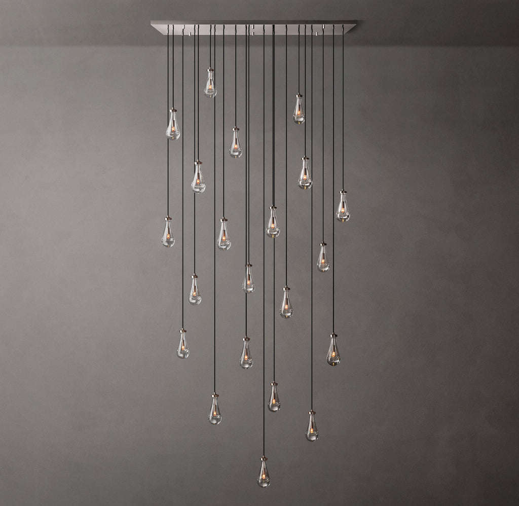 Signature Rain Rectangular Chandelier – 54" — view 2