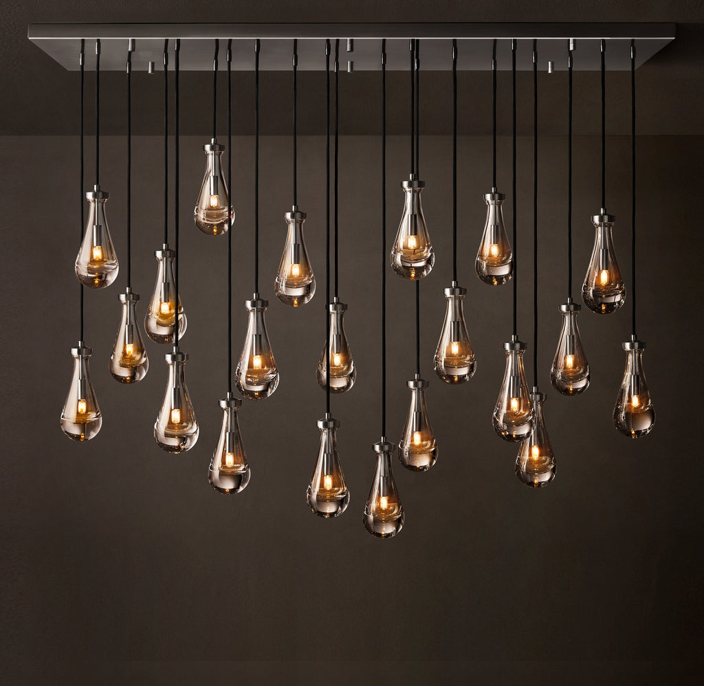 Signature Rain Rectangular Chandelier – 54" — view 4