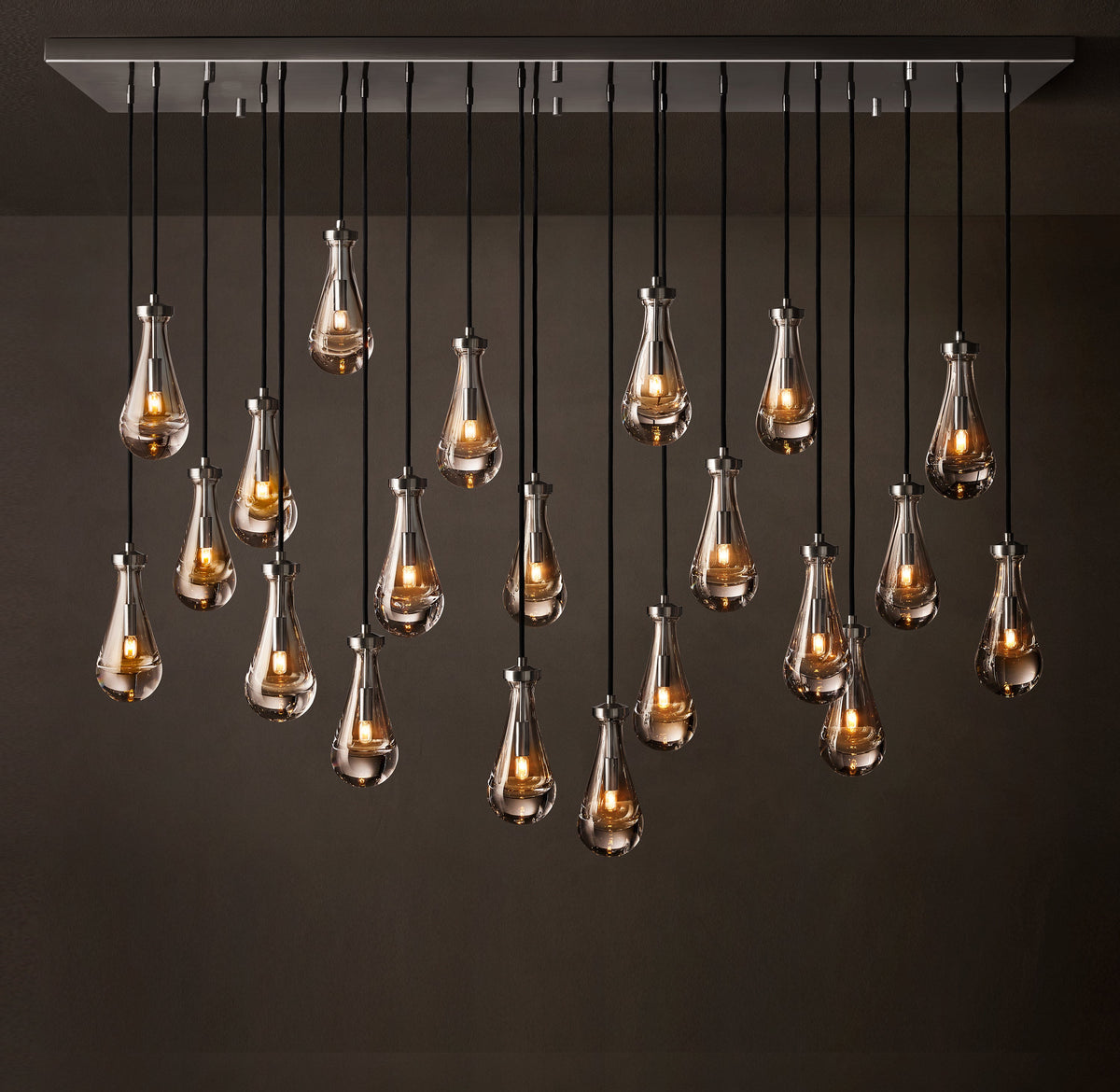 Signature Rain Rectangular Chandelier – 54" — view 4