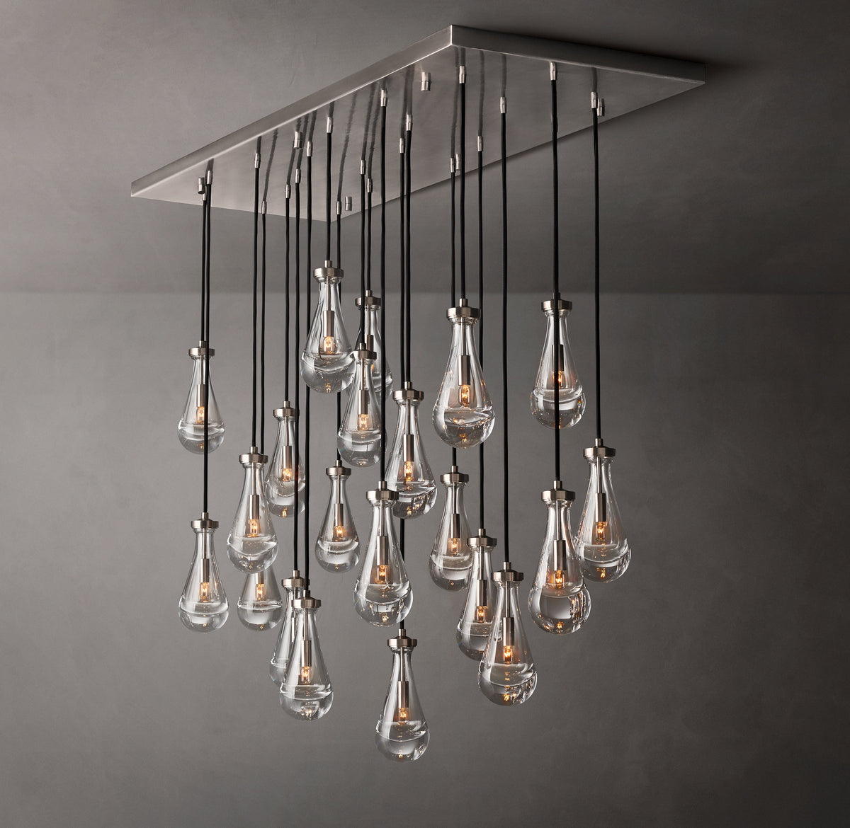Signature Rain Rectangular Chandelier – 54" — view 6