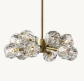 Heritage Boule De Cristal Clear Glass Round Chandelier – 24" Lacquered Burnished Brass — view 1