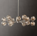 Heritage Boule De Cristal Clear Glass Round Chandelier – 36" Polished Nickel — view 1