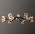 Heritage Boule De Cristal Clear Glass Round Chandelier – 48" Bronze — view 1