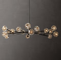 Heritage Boule De Cristal Clear Glass Round Chandelier – 60" Bronze — view 1