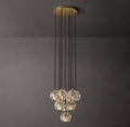Heritage Boule De Cristal Clear Glass Round Cluster Chandelier – 14" Lacquered Burnished Brass — view 1