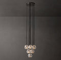 Heritage Boule De Cristal Clear Glass Round Cluster Chandelier – 14" Bronze — view 1