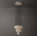 Heritage Boule De Cristal Clear Glass Round Cluster Chandelier – 14" Polished Nickel — view 1