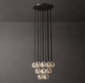 Heritage Boule De Cristal Clear Glass Round Cluster Chandelier – 19" Bronze — view 1