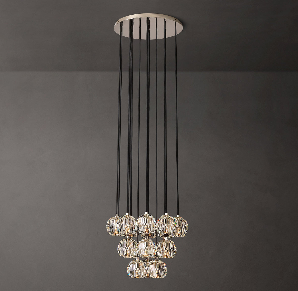 Heritage Boule De Cristal Clear Glass Round Cluster Chandelier – 19" — view 1