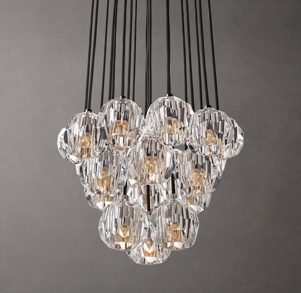 Heritage Boule De Cristal Clear Glass Round Cluster Chandelier – 19" — view 4