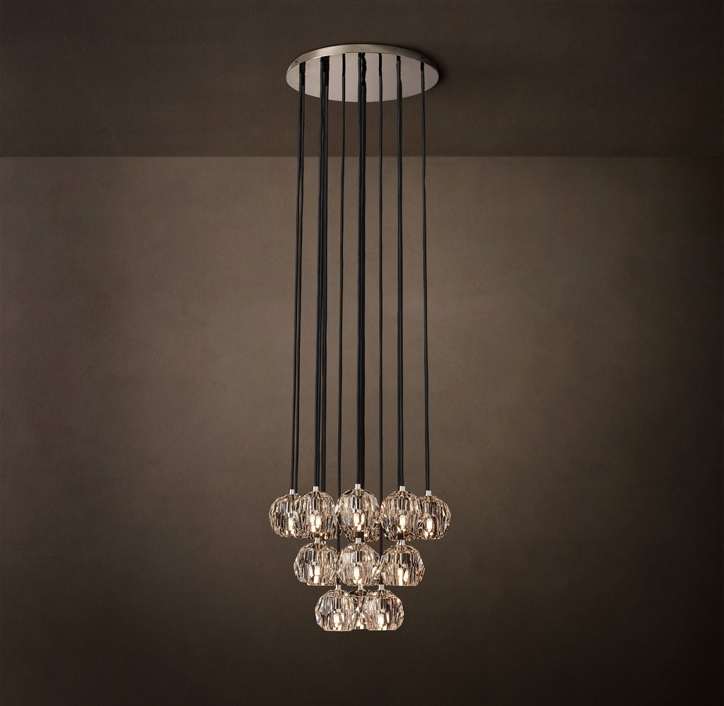 Heritage Boule De Cristal Clear Glass Round Cluster Chandelier – 19" — view 5