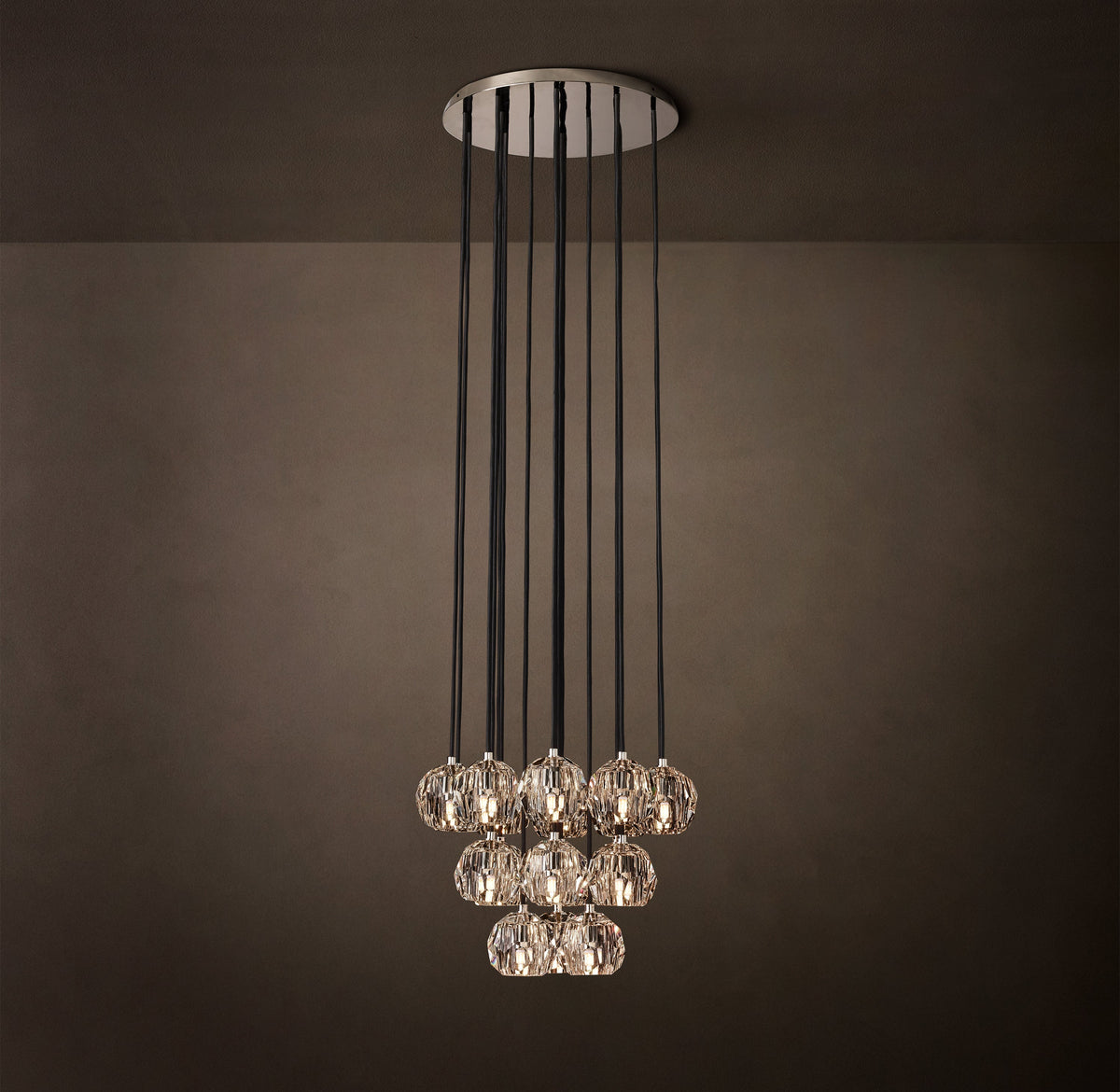 Heritage Boule De Cristal Clear Glass Round Cluster Chandelier – 19" — view 5