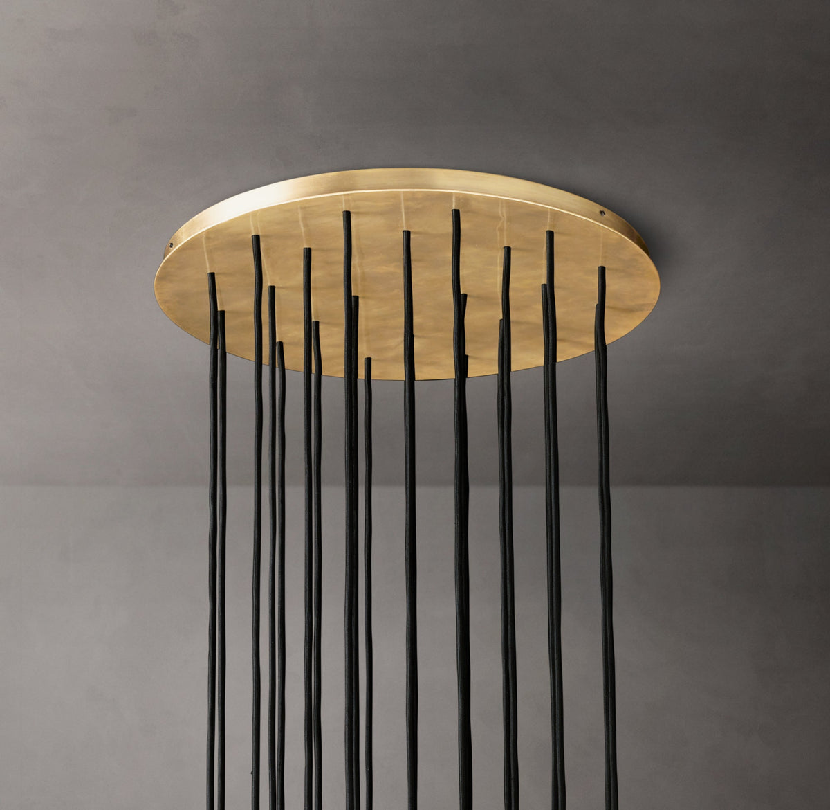 Heritage Boule De Cristal Clear Glass Round Cluster Chandelier – 24" Lacquered Burnished Brass — view 3