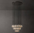Heritage Boule De Cristal Clear Glass Round Cluster Chandelier – 24" Bronze — view 1