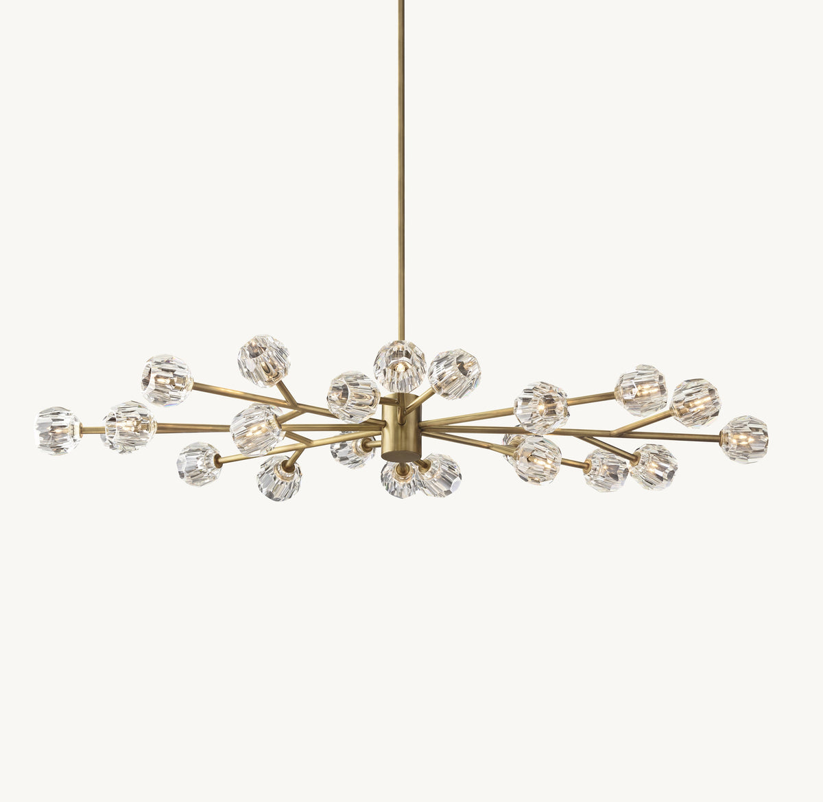 Heritage Boule De Cristal Clear Glass Oval Chandelier — view 2