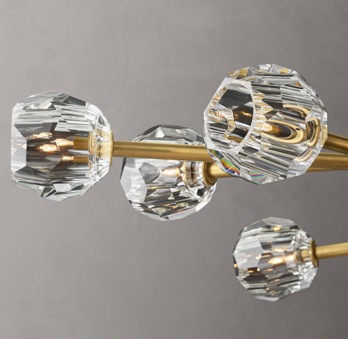 Heritage Boule De Cristal Clear Glass Oval Chandelier — view 4