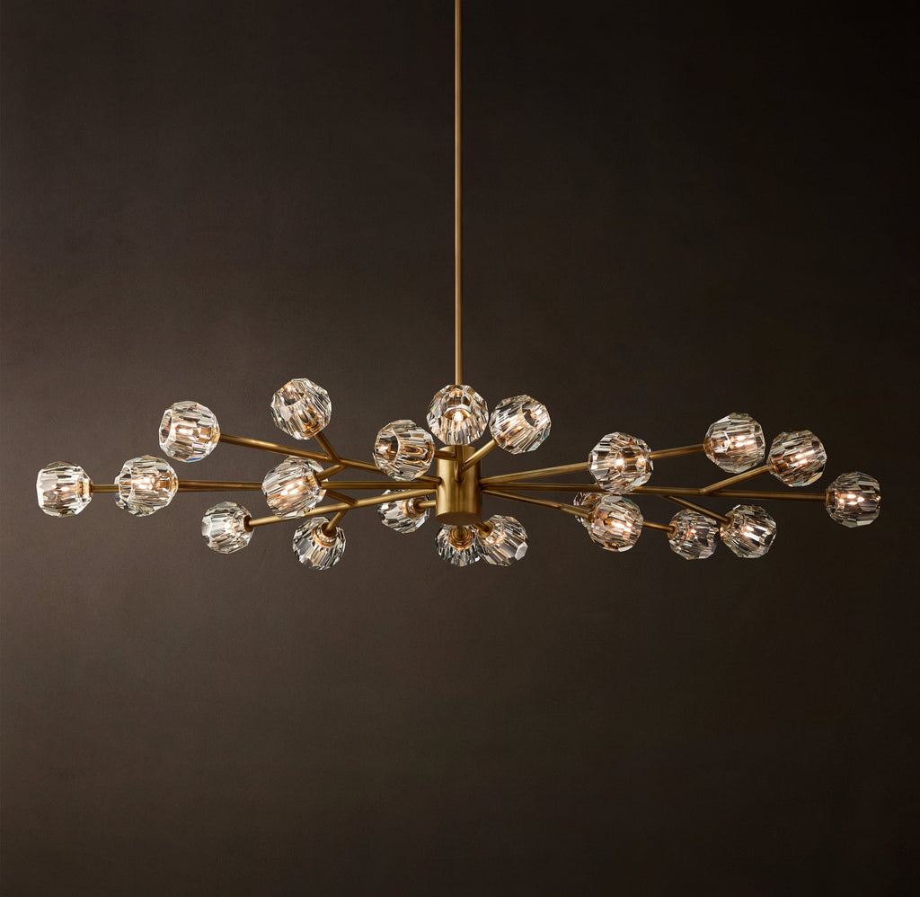 Heritage Boule De Cristal Clear Glass Oval Chandelier — view 5