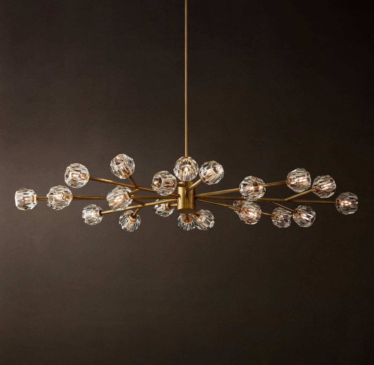 Heritage Boule De Cristal Clear Glass Oval Chandelier — view 5
