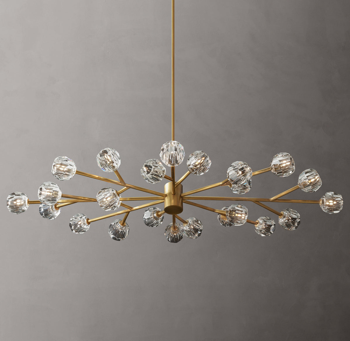 Heritage Boule De Cristal Clear Glass Oval Chandelier — view 6