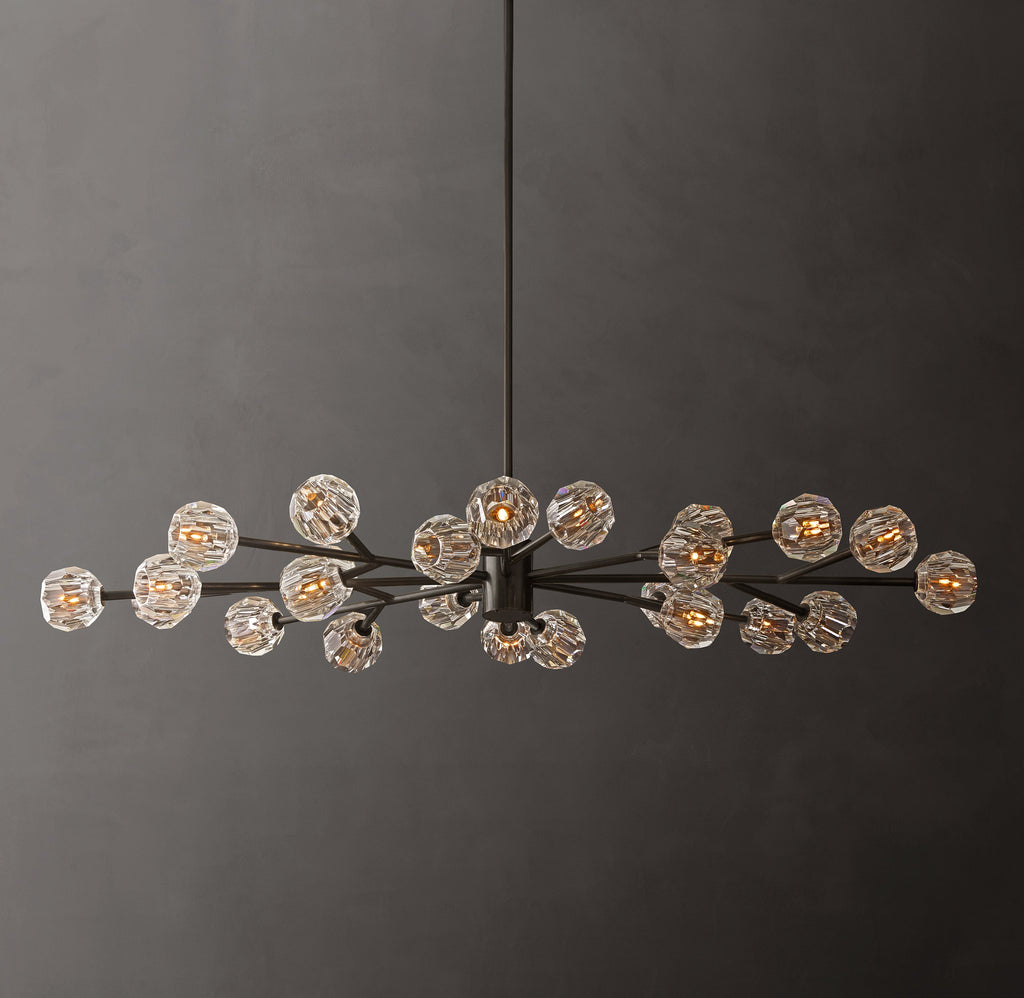 Heritage Boule De Cristal Clear Glass Oval Chandelier — view 1