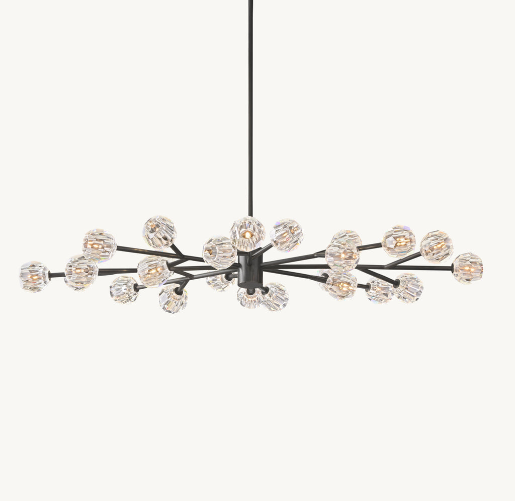 Heritage Boule De Cristal Clear Glass Oval Chandelier — view 2