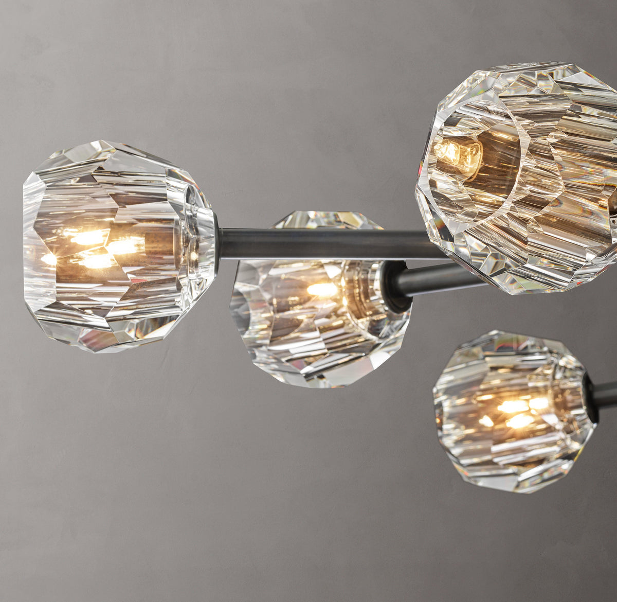 Heritage Boule De Cristal Clear Glass Oval Chandelier — view 4