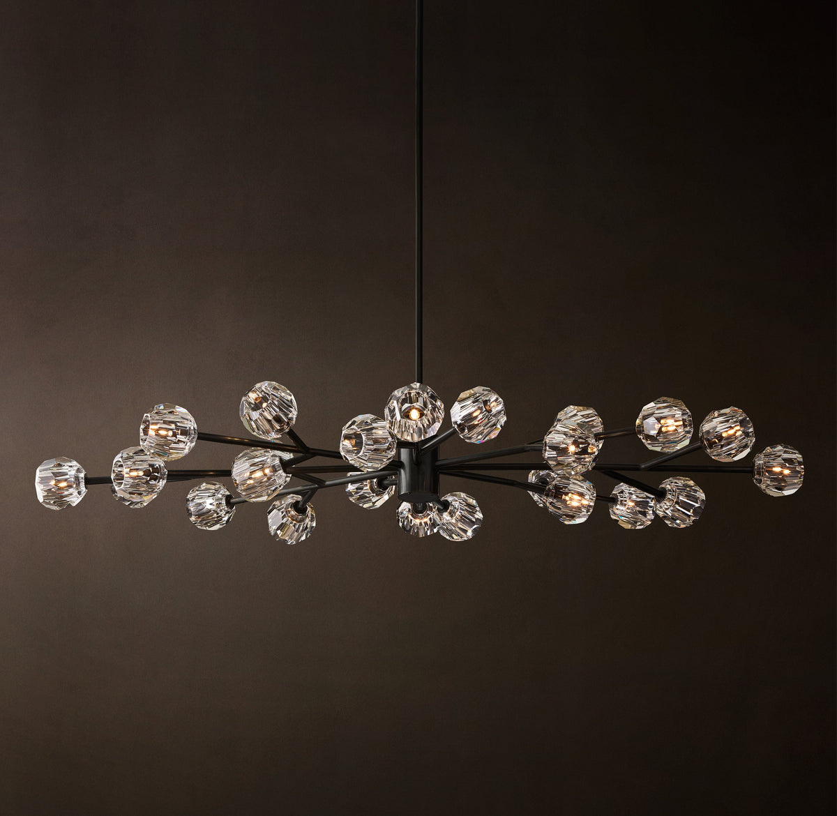 Heritage Boule De Cristal Clear Glass Oval Chandelier — view 5