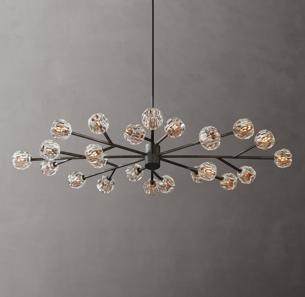 Heritage Boule De Cristal Clear Glass Oval Chandelier — view 6