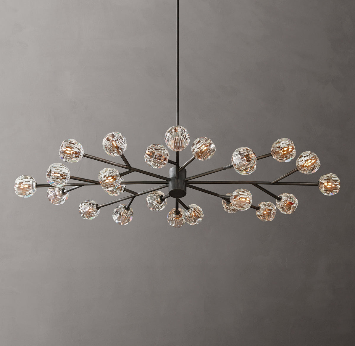 Heritage Boule De Cristal Clear Glass Oval Chandelier — view 6