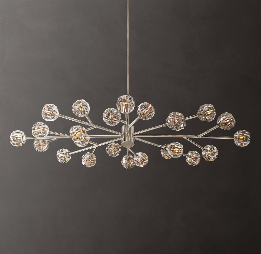 Heritage Boule De Cristal Clear Glass Oval Chandelier — view 1