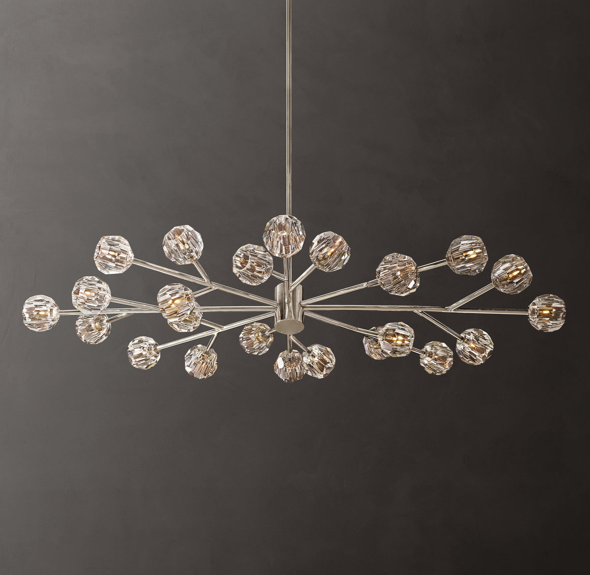 Heritage Boule De Cristal Clear Glass Oval Chandelier — view 1