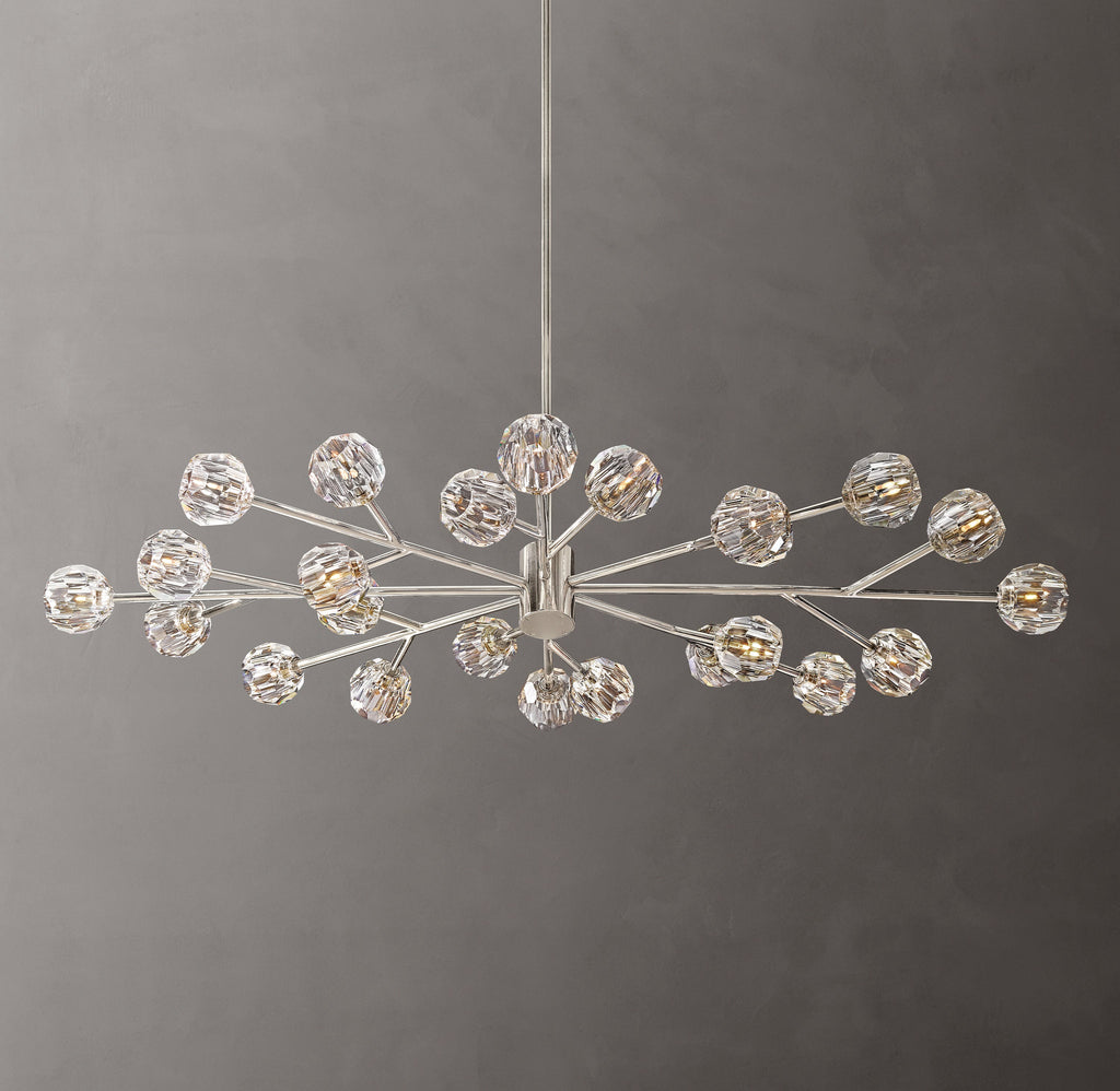 Heritage Boule De Cristal Clear Glass Oval Chandelier — view 2
