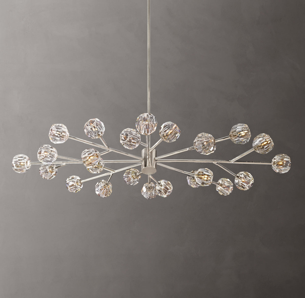 Heritage Boule De Cristal Clear Glass Oval Chandelier — view 2