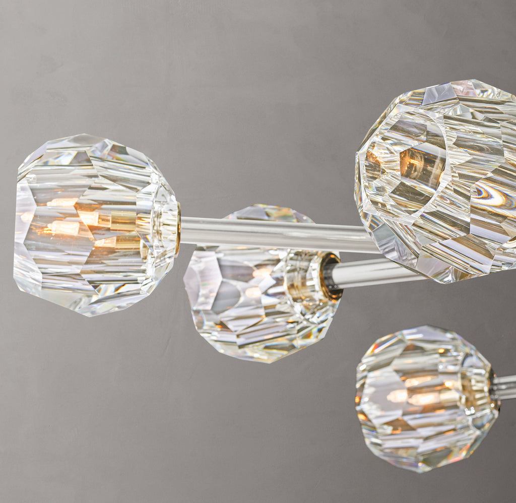 Heritage Boule De Cristal Clear Glass Oval Chandelier — view 4