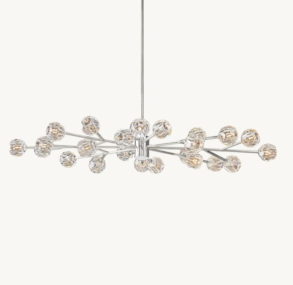 Heritage Boule De Cristal Clear Glass Oval Chandelier — view 5