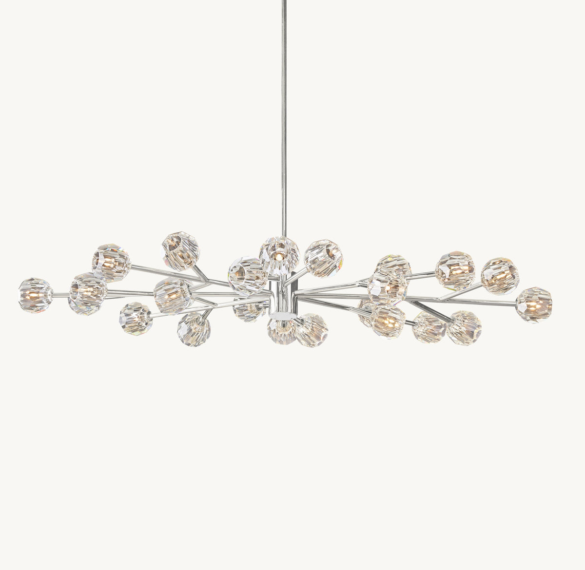 Heritage Boule De Cristal Clear Glass Oval Chandelier — view 5