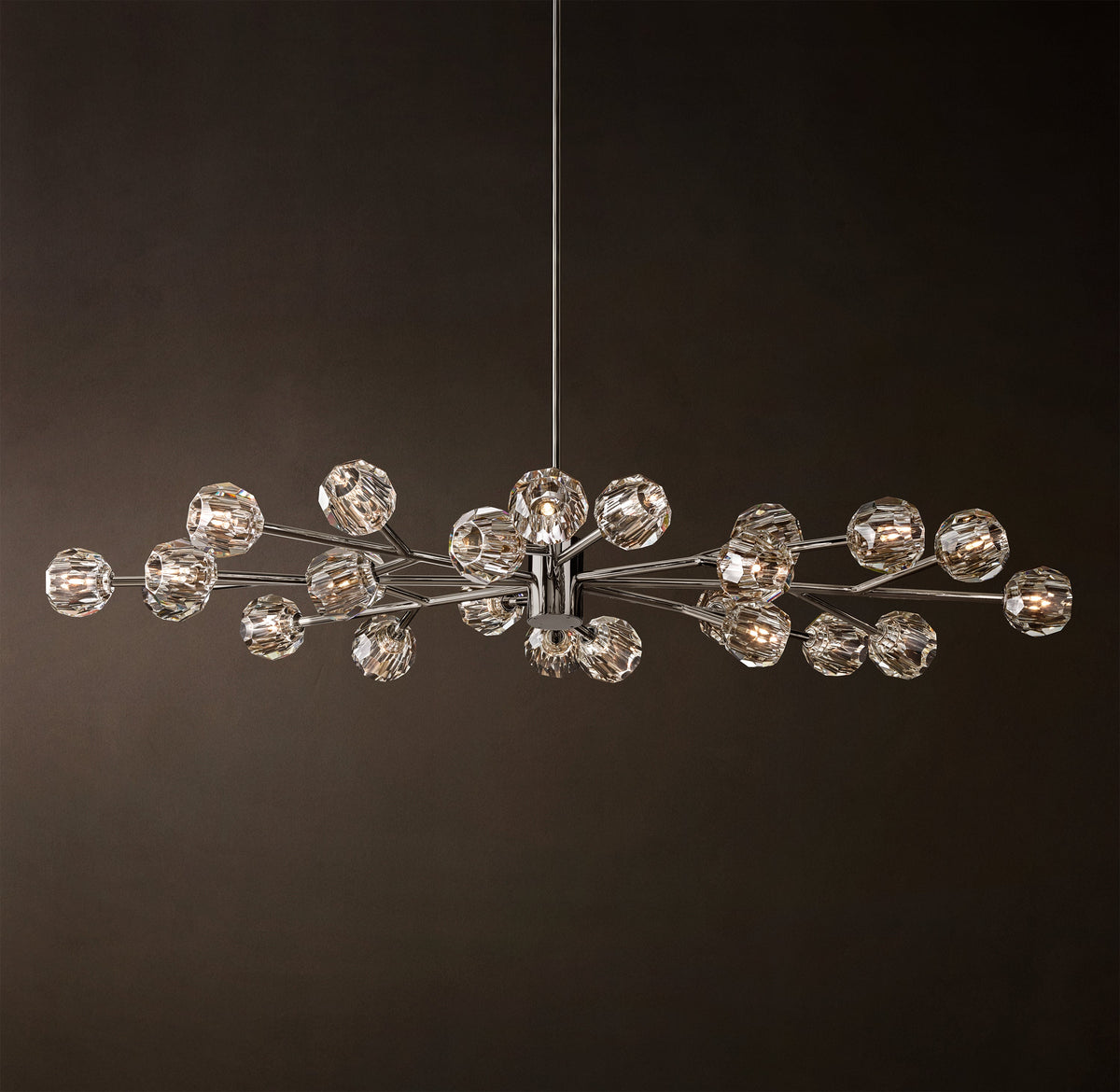 Heritage Boule De Cristal Clear Glass Oval Chandelier — view 6