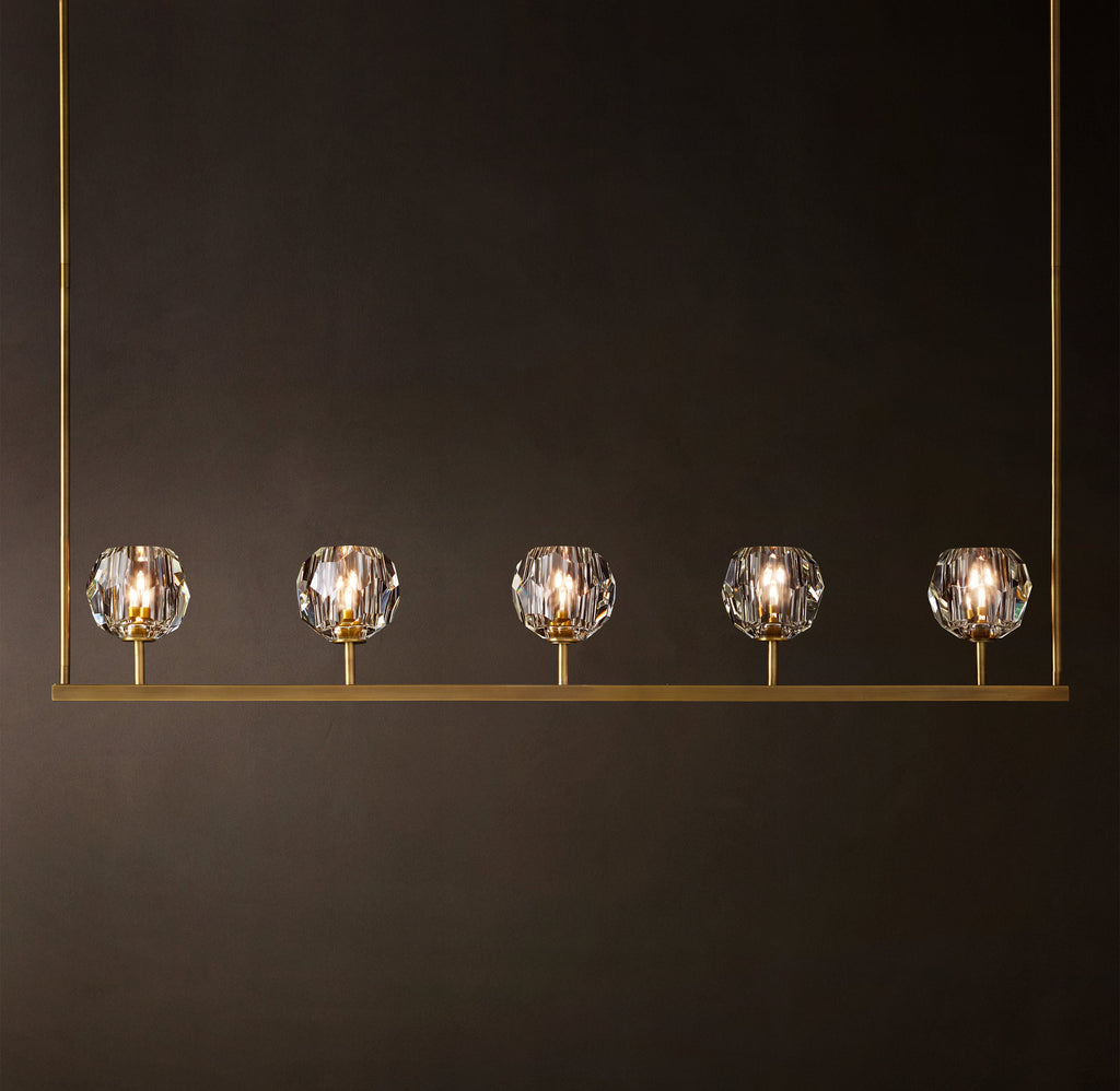 Heritage Boule De Cristal Clear Glass Linear Chandelier — view 2