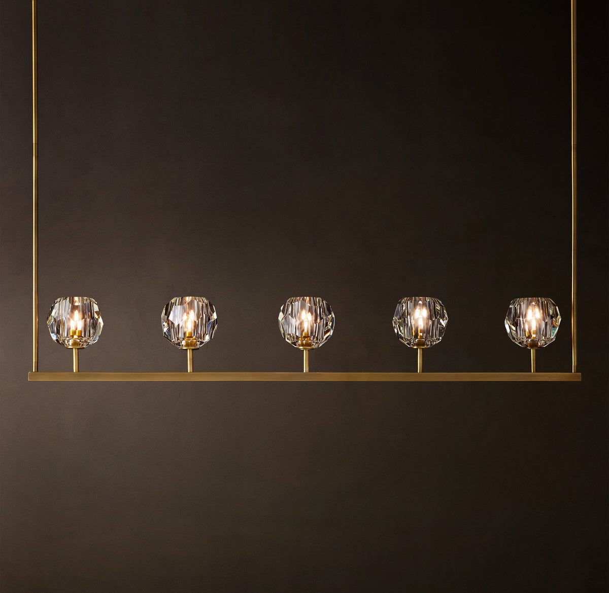 Heritage Boule De Cristal Clear Glass Linear Chandelier — view 2
