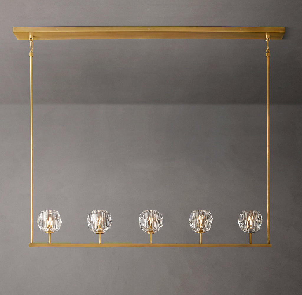 Heritage Boule De Cristal Clear Glass Linear Chandelier — view 3