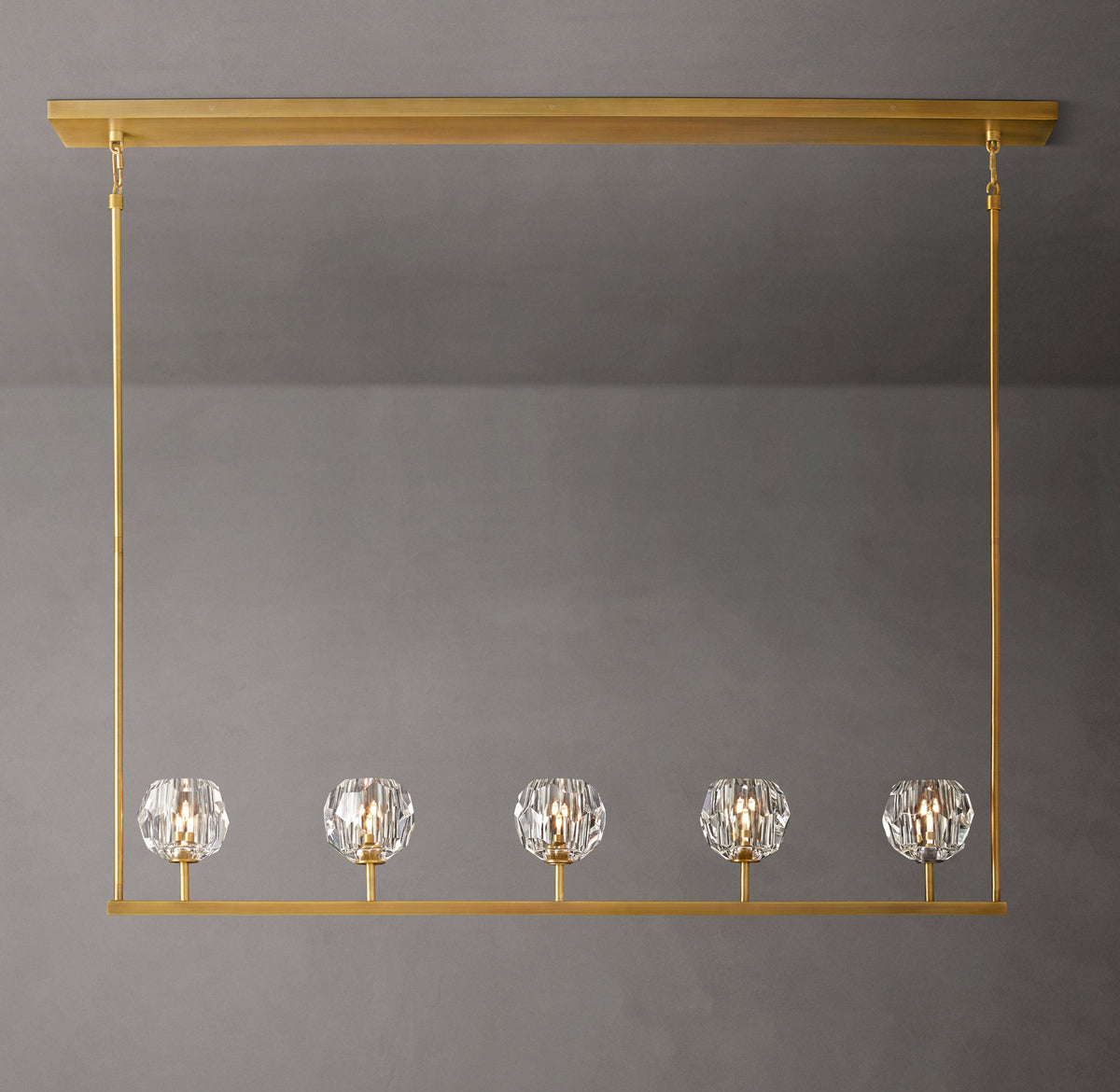 Heritage Boule De Cristal Clear Glass Linear Chandelier — view 3