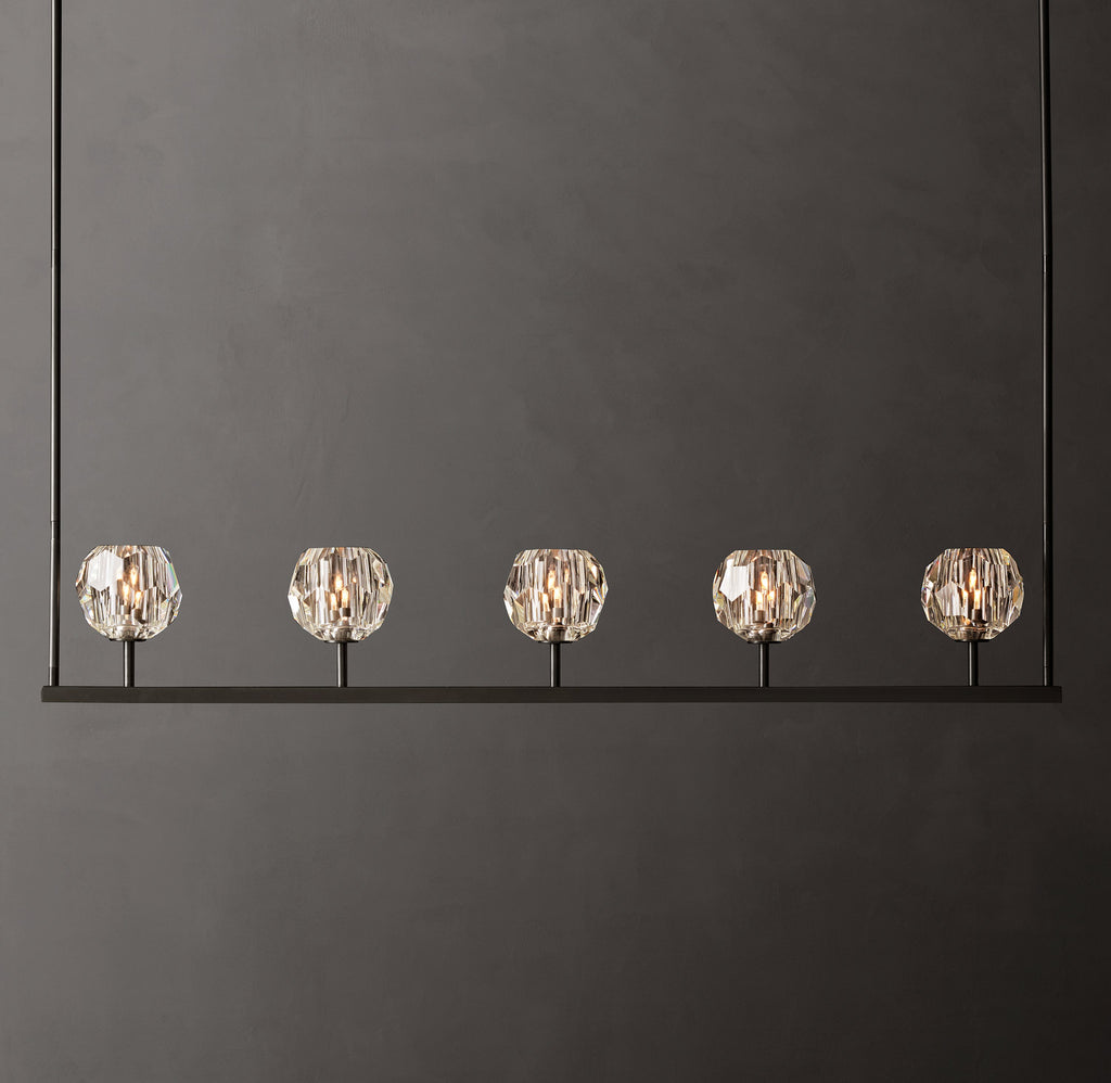 Heritage Boule De Cristal Clear Glass Linear Chandelier — view 1